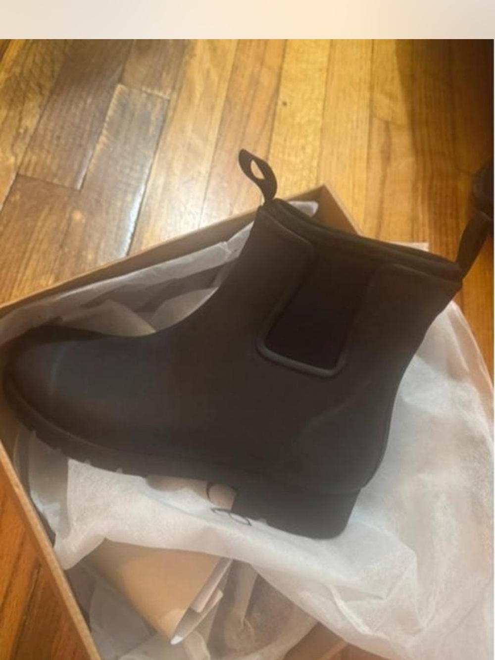 Quince Black Chelsea Rain Boot - Slip-On Ankle Boot